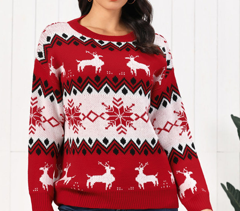 Reindeer Round Neck Sweater