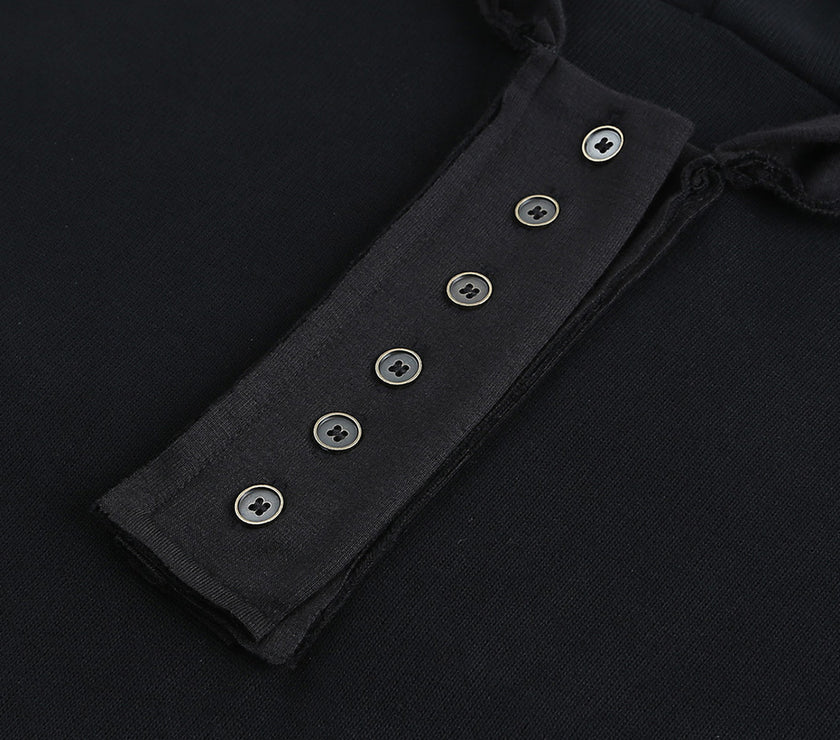 Exposed Seam Long Sleeve Hoodie