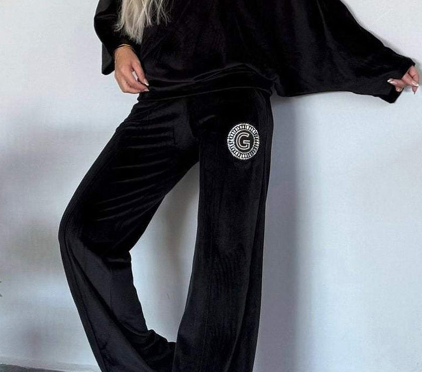 Full Size Boat Neck Long Sleeve Top and Pants Set