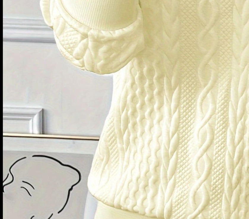 Texture Half Zip Long Sleeve Sweatshirt