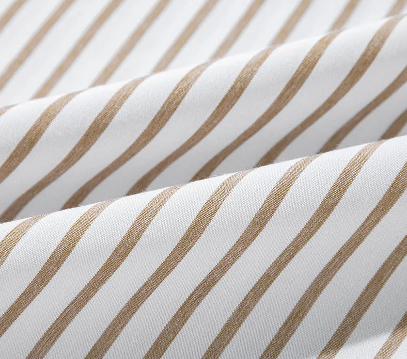 Striped Long Sleeve Mini Shirt Dress