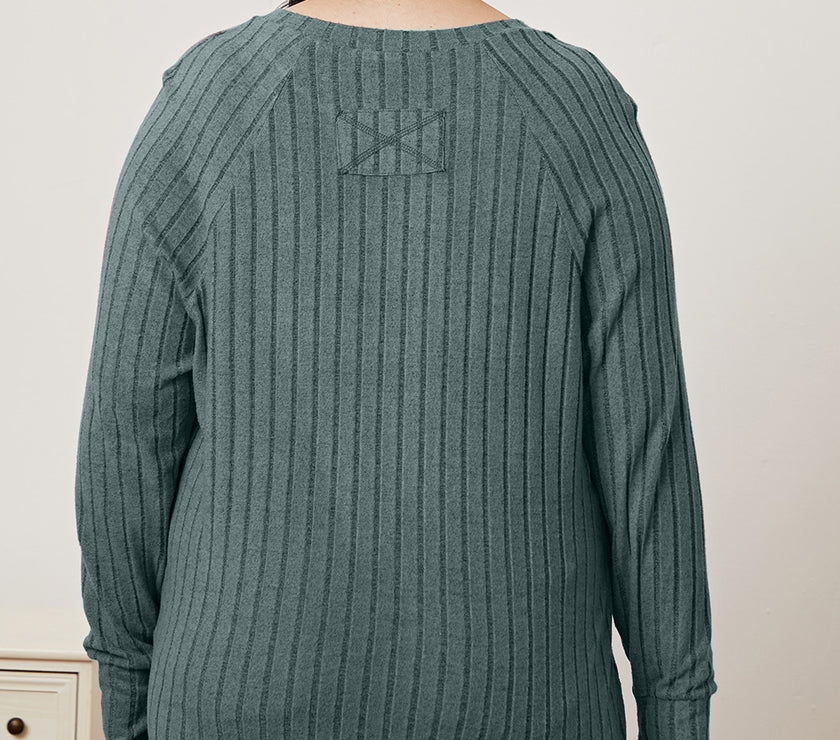 Basic Bae Full Size Ribbed Thumbhole Sleeve T-Shirt