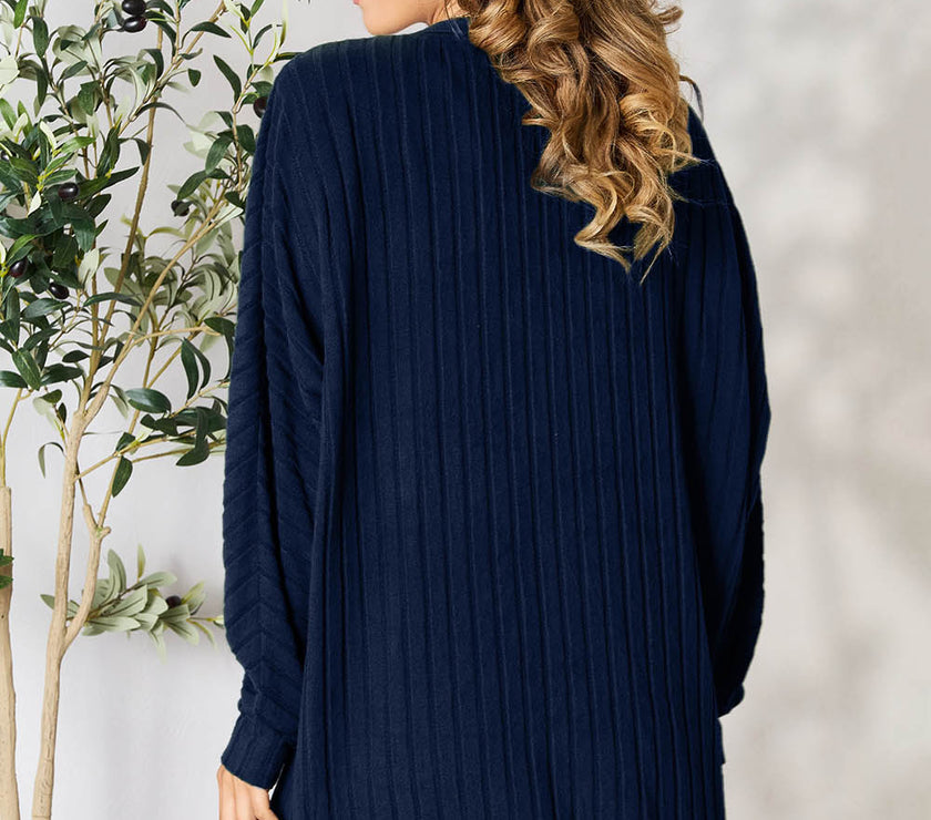 Basic Bae Full Size Ribbed Cocoon Cardigan