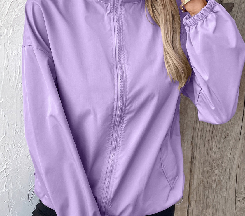 Ivy Lane Pocketed Zip Up Long Sleeve Jacket