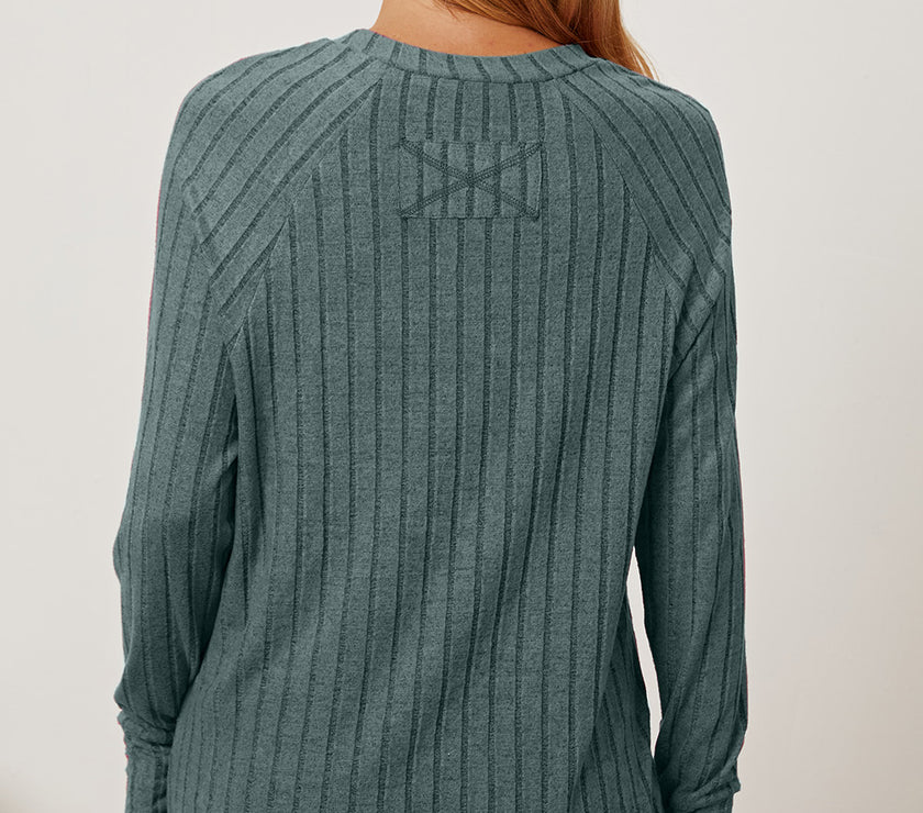 Basic Bae Full Size Ribbed Thumbhole Sleeve T-Shirt