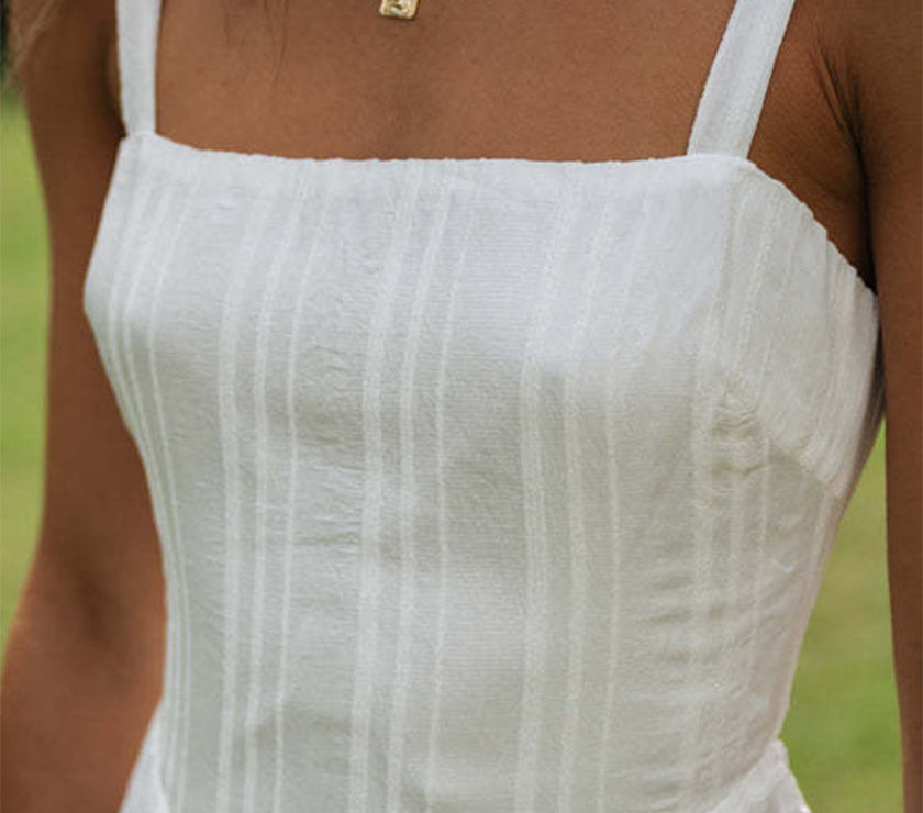 Square Neck Wide Strap Cami Dress