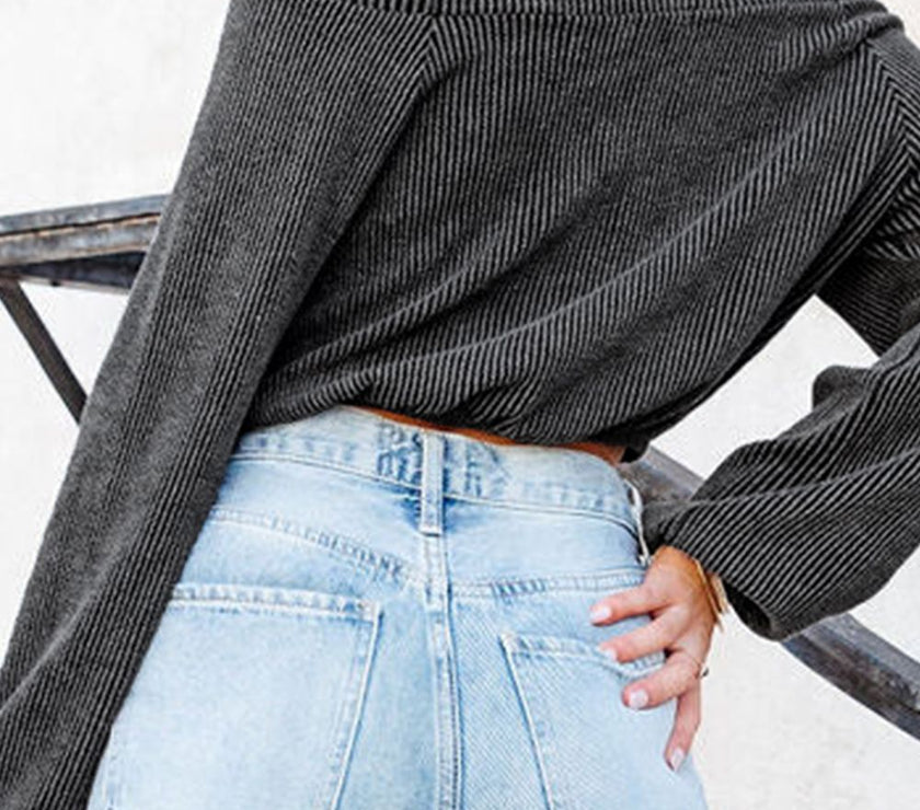 Off-Shoulder Long Sleeve Top