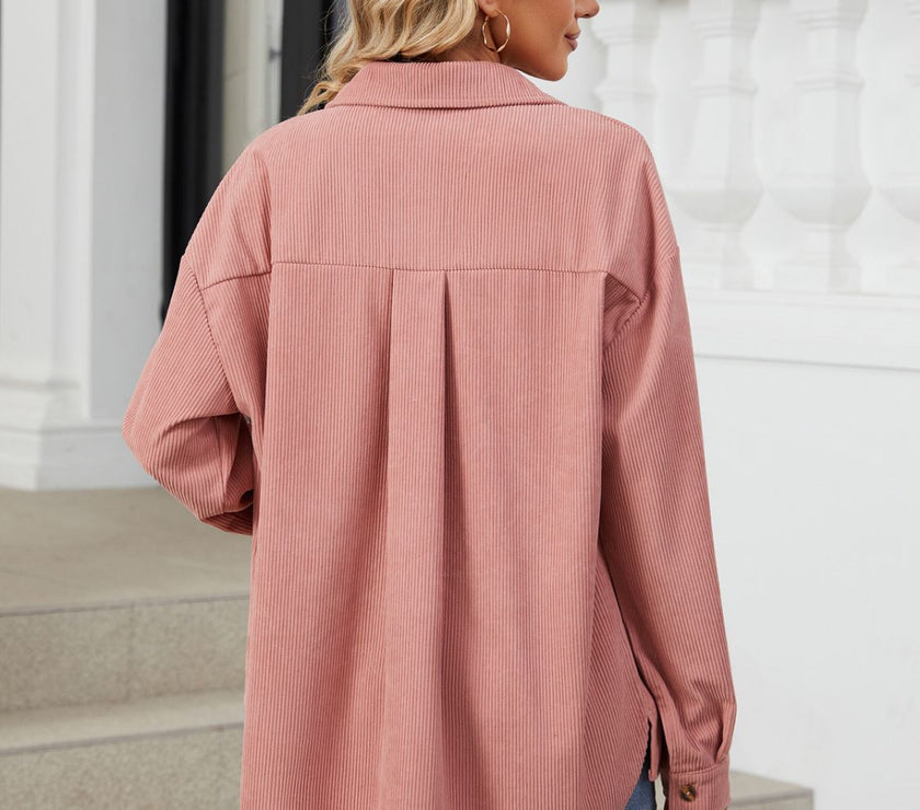 Button Up Long Sleeve Shirt with Breast Pockets