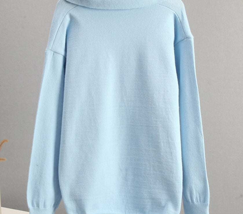 Johnny Collar Long Sleeve Top and Pants Sweater Set