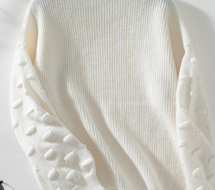 Round Neck Drop Shoulder Sweater