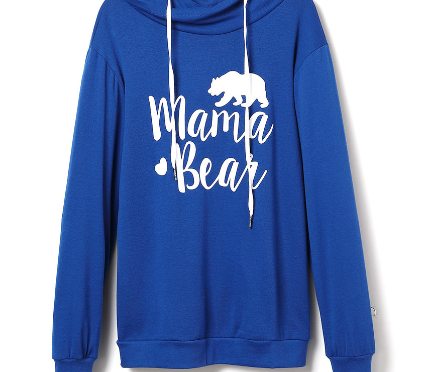 Drawstring Letter Graphic Long Sleeve Hoodie