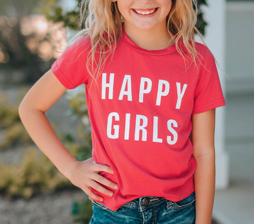 Girls Letter Graphic Short Sleeve T-Shirt