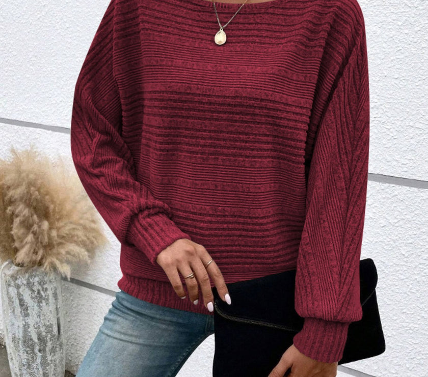 Full Size Round Neck Long Sleeve Top