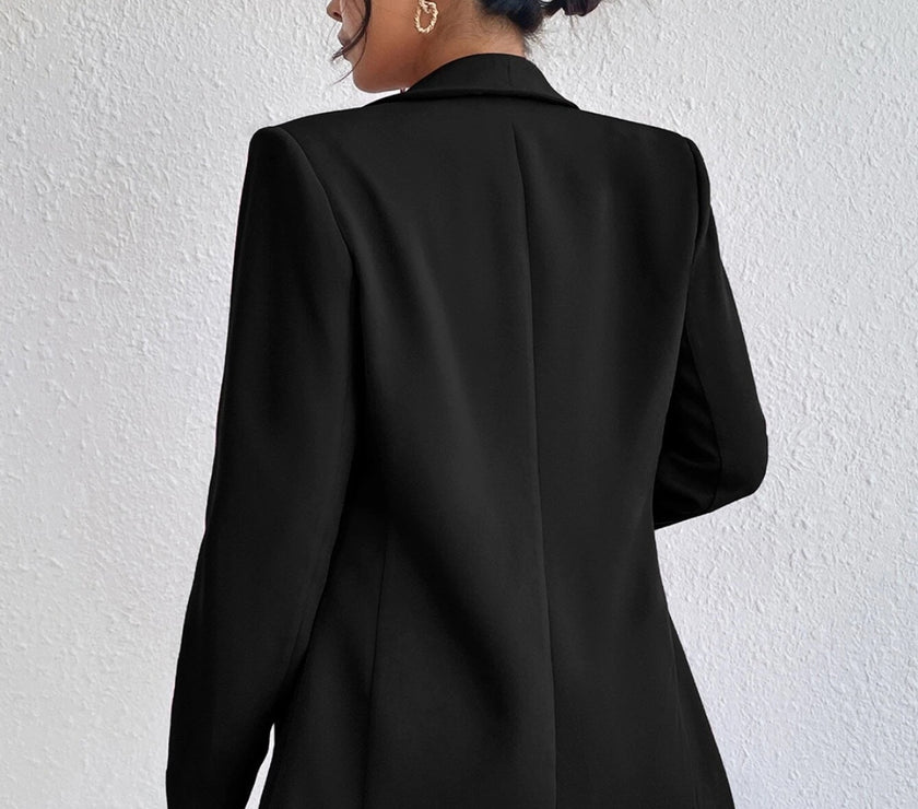 Shawl Collar Long Sleeve Blazer
