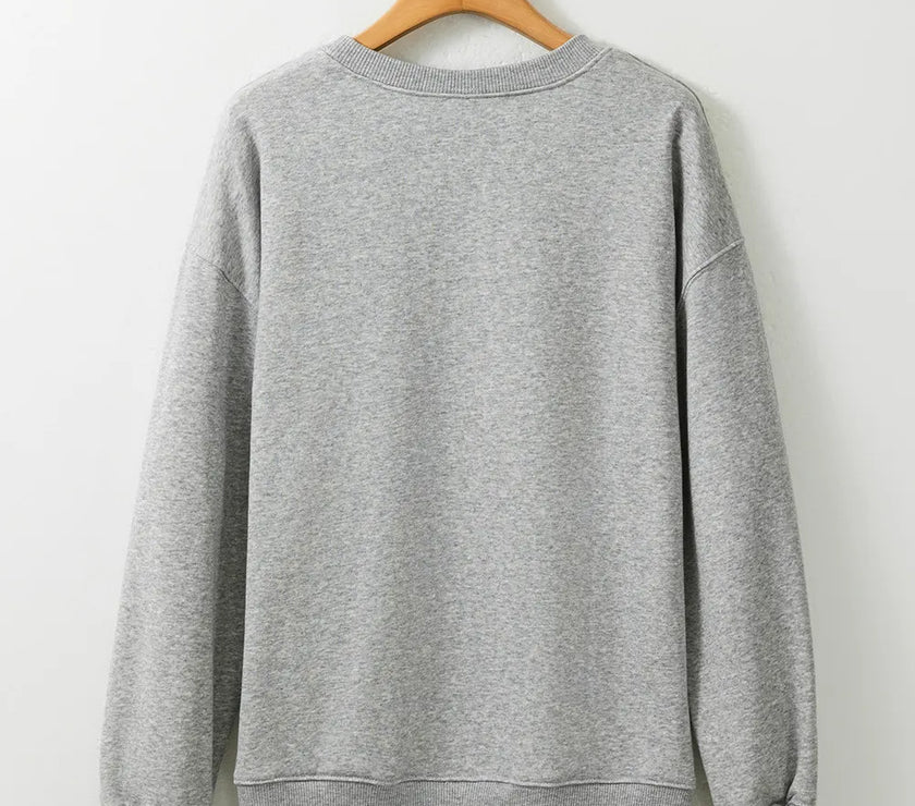 GAME DAY Round Neck Long Sleeve Sweatshirt