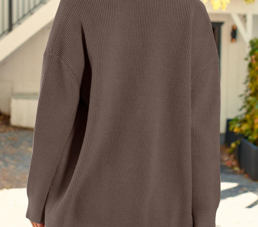 Button Down Long Sleeve Cardigan