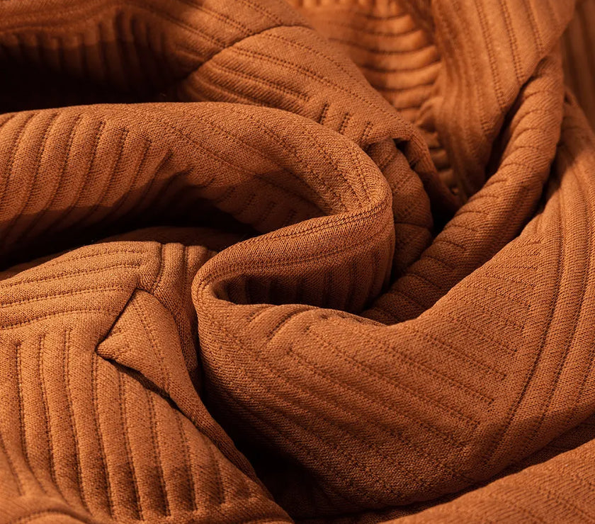 Textured Button Down Collared Neck Coat