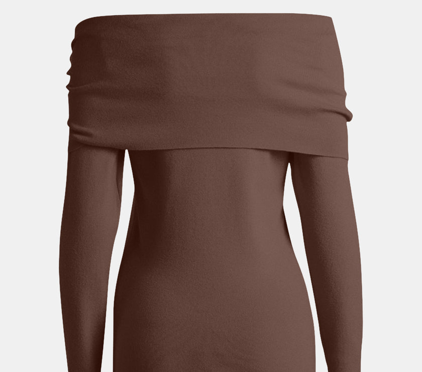 Off-Shoulder Long Sleeve Sweater