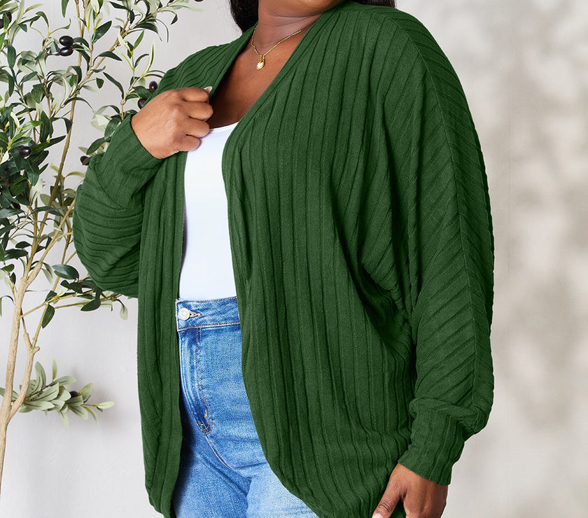 Basic Bae Full Size Ribbed Cocoon Cardigan