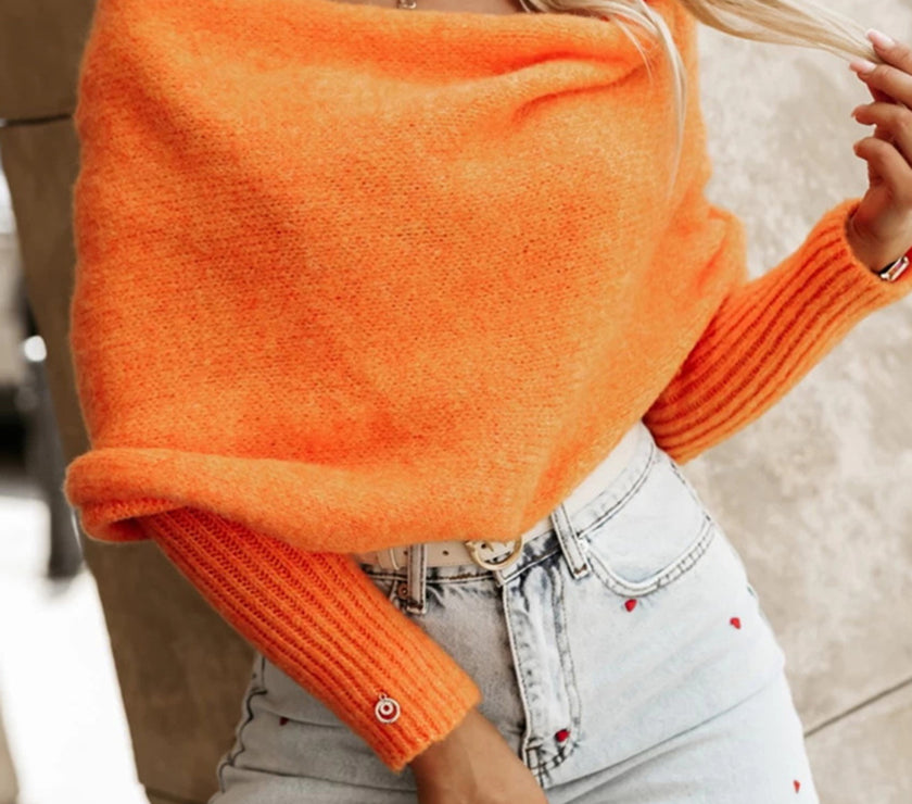 Long Sleeve Cropped Knit Top