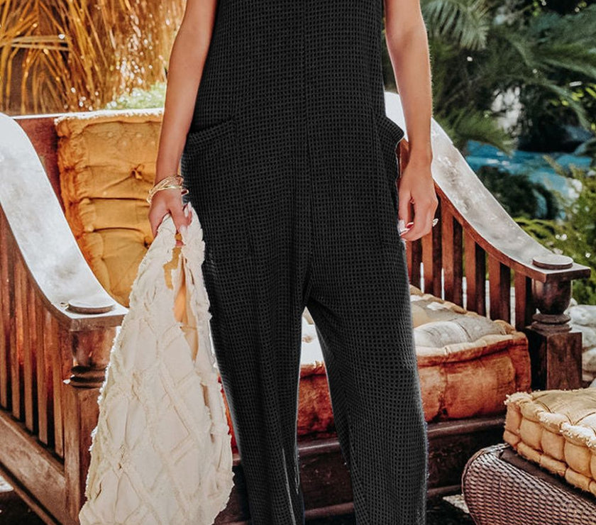 Double Take Full Size Sleeveless Straight Jumpsuit