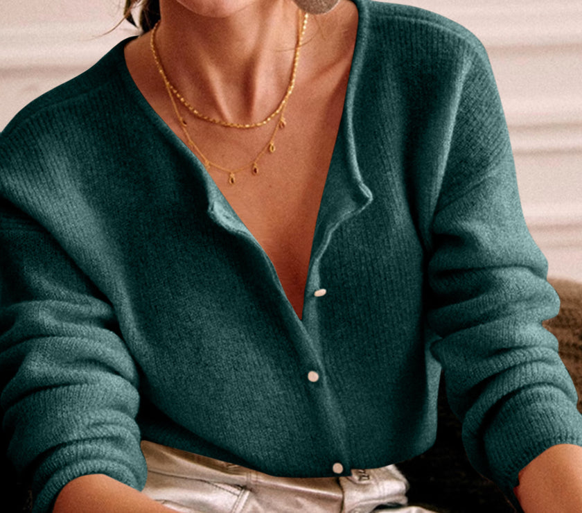 Button Down Long Sleeve Sweater