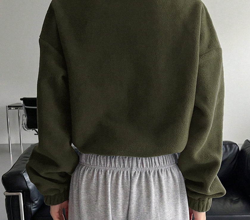 Honey Zip Up Long Sleeve Cropped Jacket