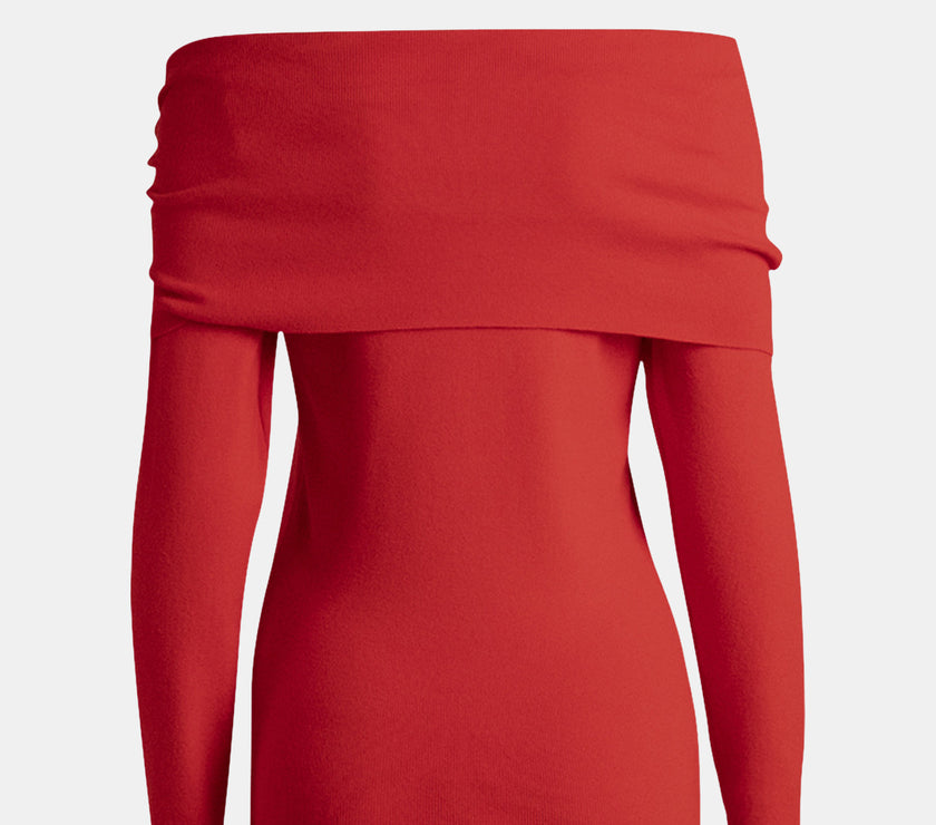 Off-Shoulder Long Sleeve Sweater