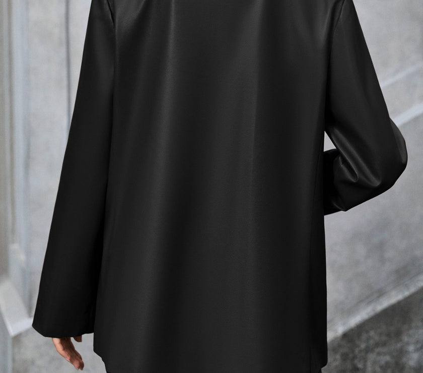 Ivy Lane Pocketed Button Up Collared Neck Blazer