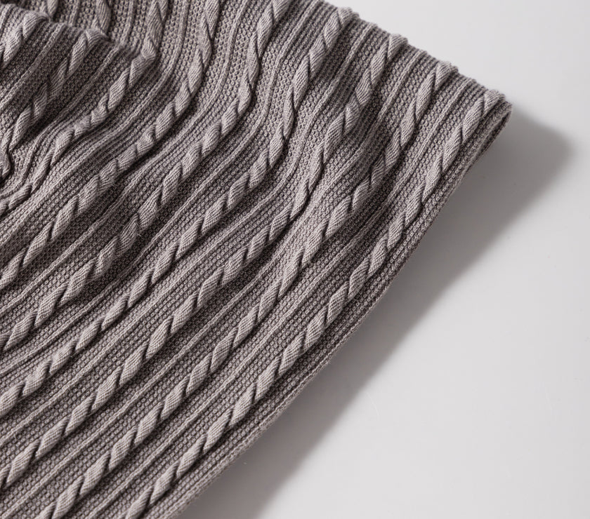 Sleet Solid Color Textured Flutter Sleeve Top