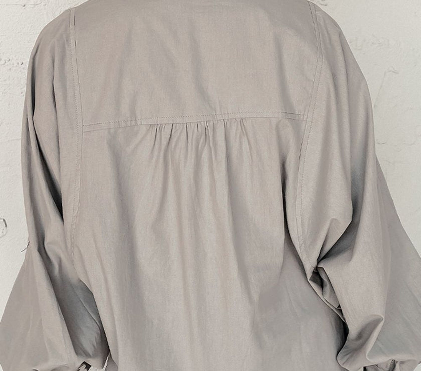 Button Down Collared Neck Long Sleeve Shirt