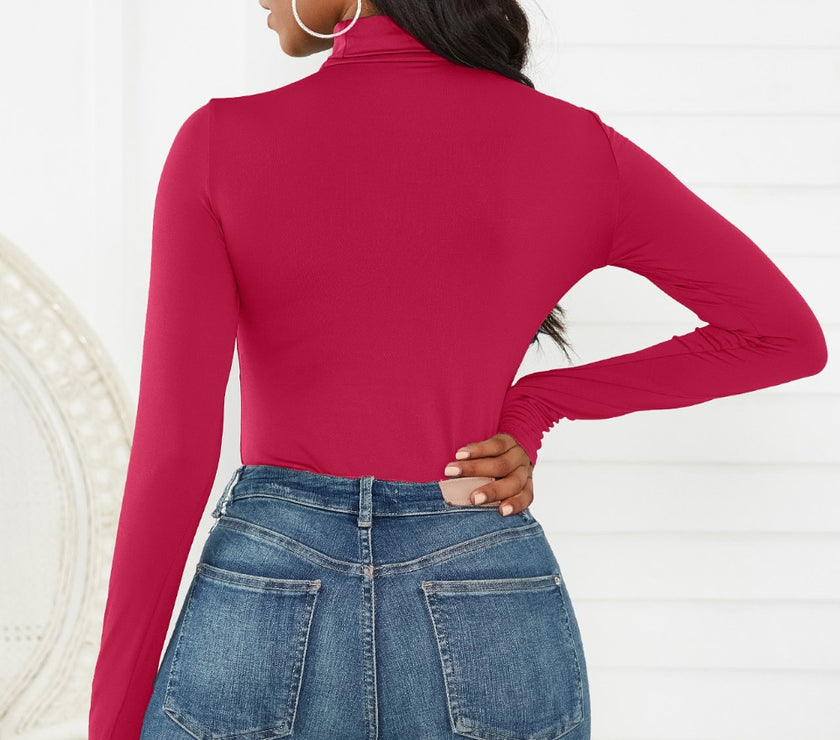 Turtleneck Long Sleeve Bodysuit