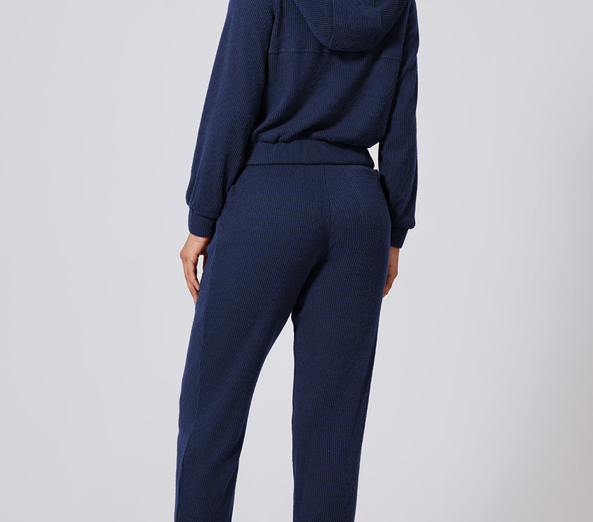 Drawstring Half Zip Hoodie and Joggers Active Set