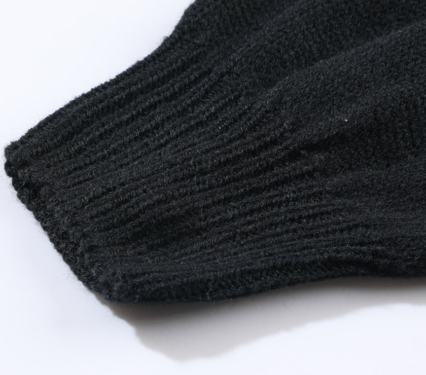 Floral Applique Drop Shoulder Open Front Cardigan