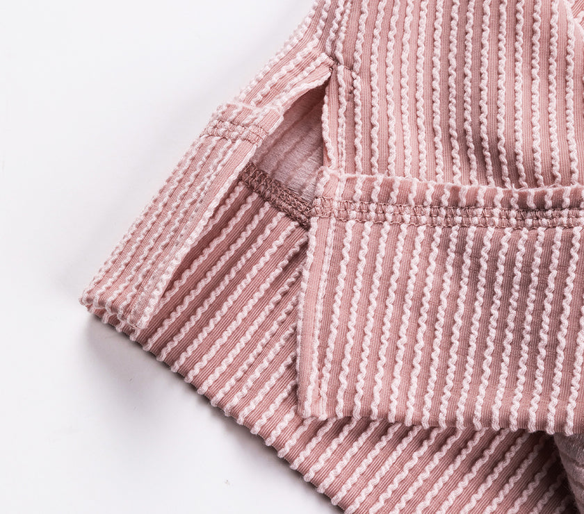 Texture V-Neck Long Sleeve Sweatshirt