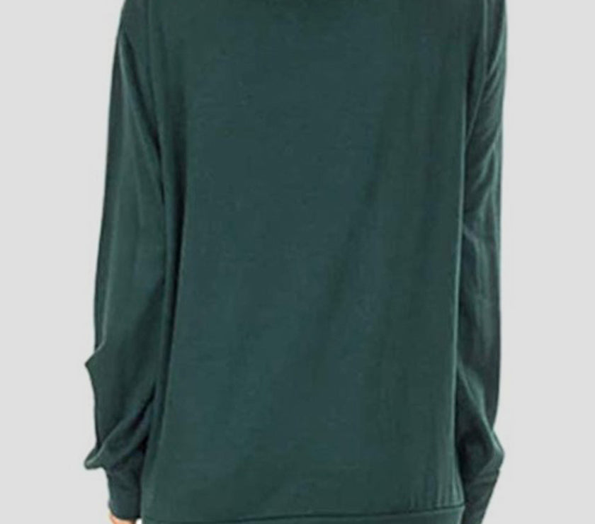 Drawstring Letter Graphic Long Sleeve Hoodie