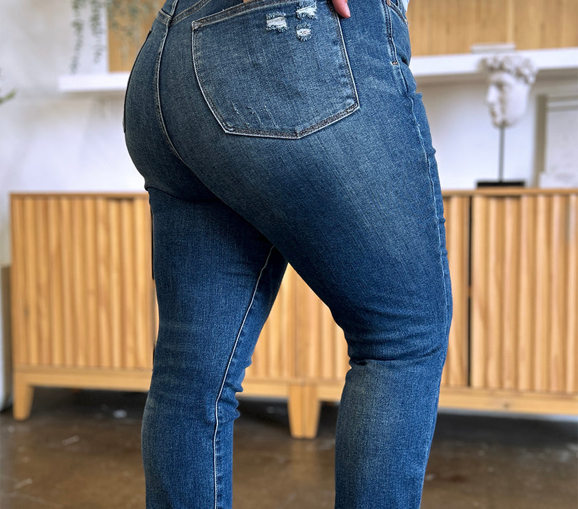 Judy Blue Full Size Tummy Control High Waist Slim Jeans