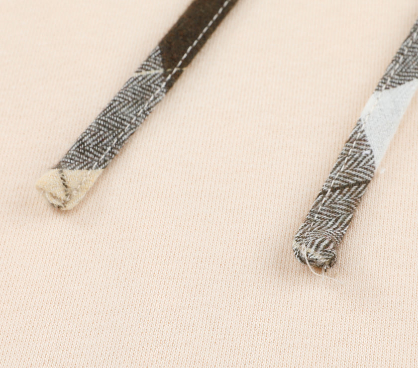 Drawstring Plaid Long Sleeve Hoodie