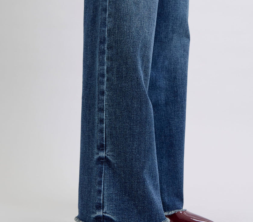 Judy Blue Full Size Raw Hem Mid Rise Jeans
