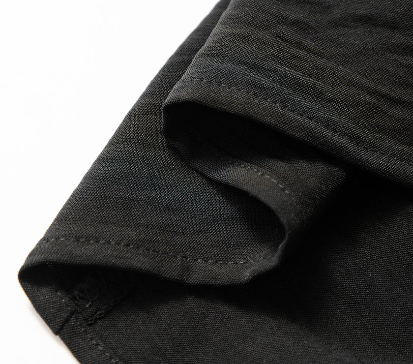 Black Ruffle Short Sleeve Shirred Peplum Top